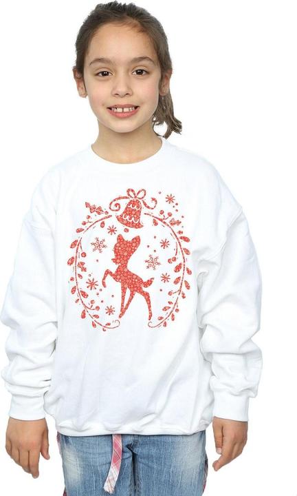 Actual product image Disney Girls Bambi Christmas Wreath Sweatshirt (140, 146)