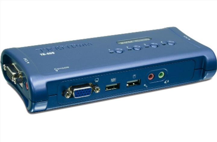 Trendnet Kit KVM TK-409K a 4 porte USB con audio