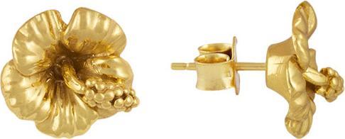 Immagine prodotto Steinkult Orecchini "Hibiscus Fleur" placcati in oro (Ottone placcato oro 18 carati)