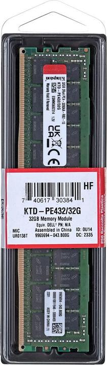 Image du produit Kingston Server-Memory KTD-PE432/32 (1 x 32GB, 3200 MHz, RAM DDR4, DIMM)