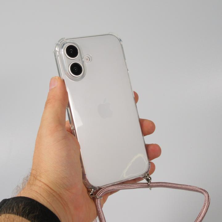 Actual product image PhoneLook Coque gel transparent avec lacet or (Apple iPhone 16)