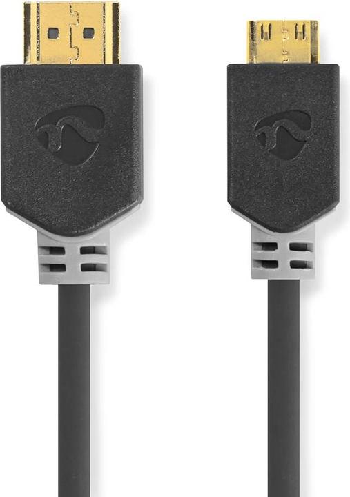 Actual product image Nedis High Speed??HDMI T Cable with Ethernet HDMIT Male HDMIT Mini Male 4K@60Hz 18 Gbps 2.00 m (2 m, HDMI)