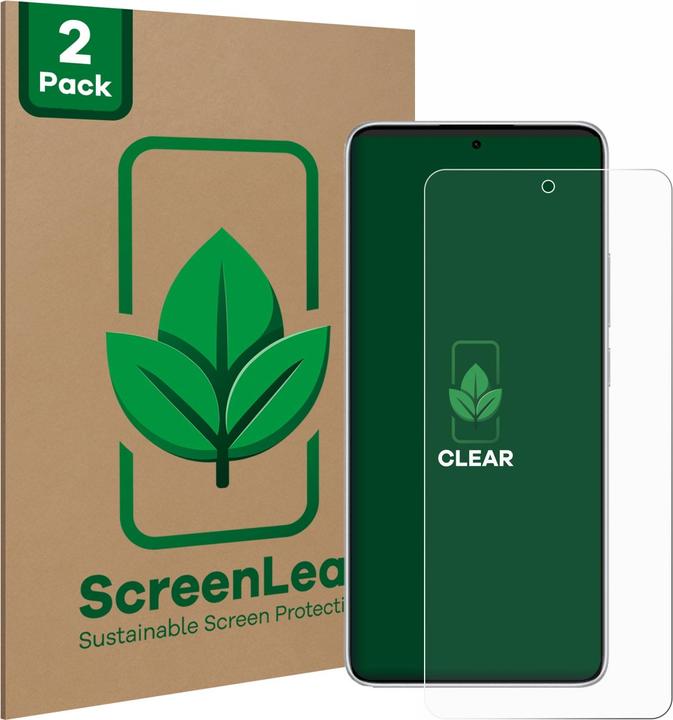 Immagine prodotto ScreenLeaf Pellicola protettiva sostenibile Pellicola protettiva dello schermo chiara trasparente (2 Pezzo/i, Xiaomi Redmi Note 14)