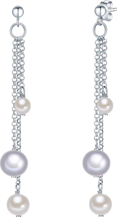 Valero Pearls Damen Sterling Silber Süsswasser-Zuchtperle silber - 3018 (Sterling Silber)