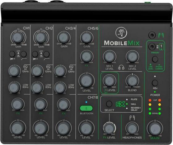 Actual product image Mackie Mischpult MobileMix 8-Kanal Mixer mit Ohrhörer (Studio- and Livemixer)