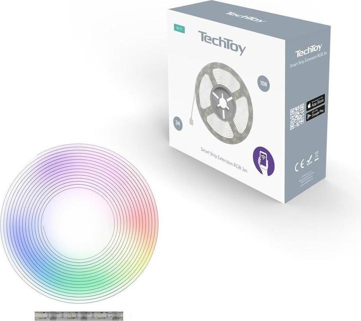 Actual product image Z-Wave TSLLLIG-STREXT3M - TechToy Smart Strip Extension RGB 3m Wi-Fi (RGB, 300 cm, Indoor)