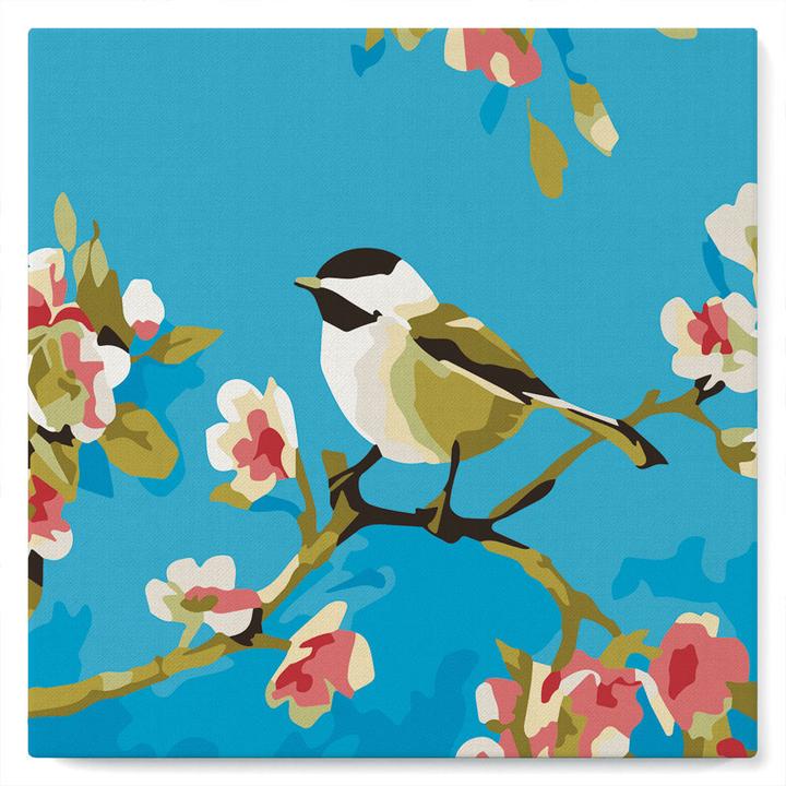 Produktbild Figured'Art Mini Malen nach Zahlen mit Rahmen - Vogel und Schmetterling