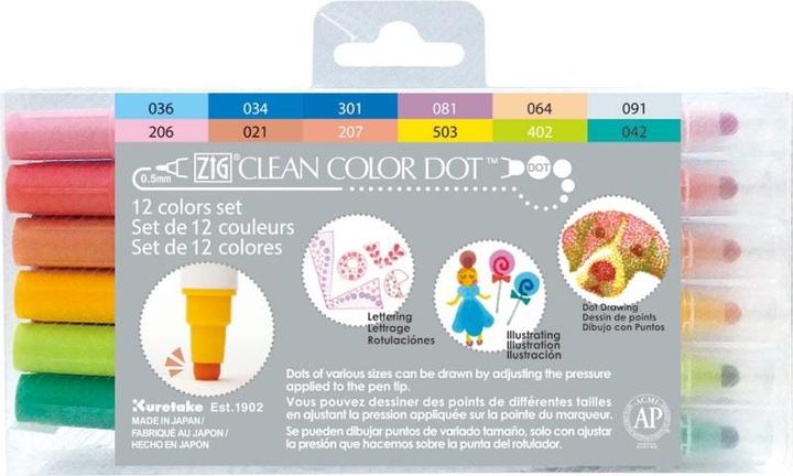 Zig Clean Color Dot (Mehrfarbig, 6 x)