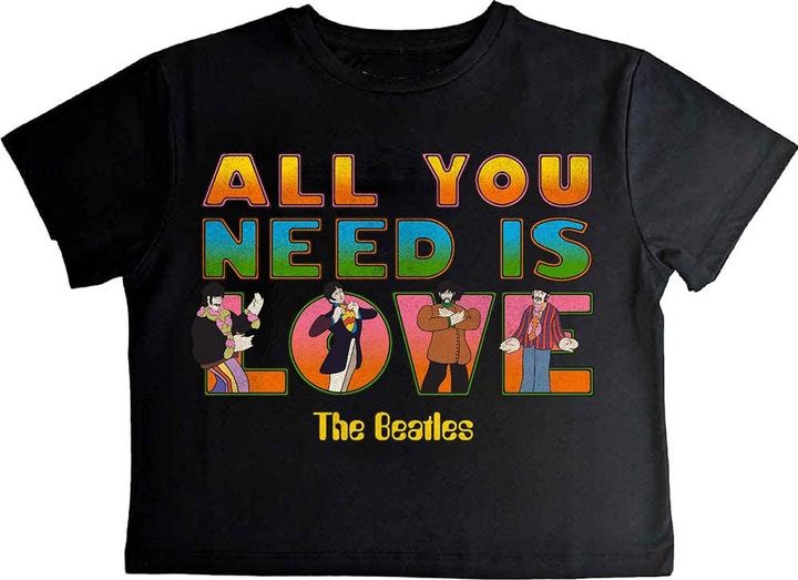 The Beatles Yellow Submarine AYNIL Stacked Crop Top (Girlie)