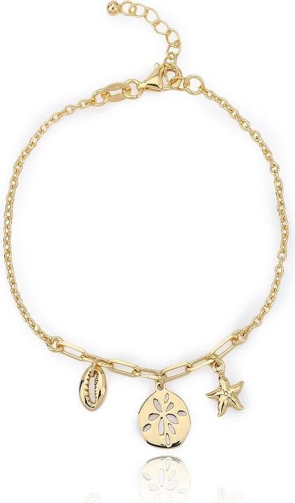 Produktbild Leyda Fusskette Strand (vergoldet 750 / 18 K Gold, Silber 925, 26 cm)