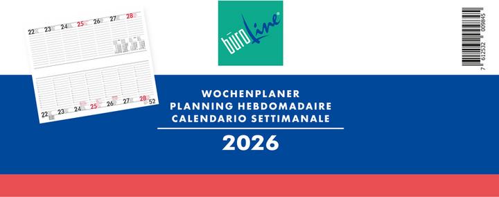Energie-Label BüroLine Wochenplaner 890712 D/F/I/E, 2023 (Quadrat, Kein Einband, Deutsch, Englisch, Französisch, Italienisch)