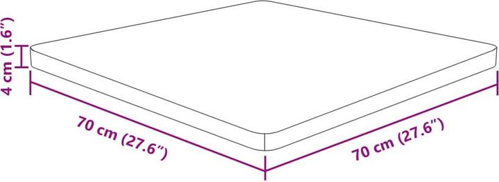 Actual product image VidaXL Isabel (70 x 70 x 4 cm)