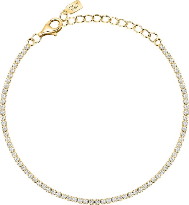 La Petite Story Gold-plated tennis bracelet with clear zircons Silver LPS05AWV34 (16 cm, 925er Silber)
