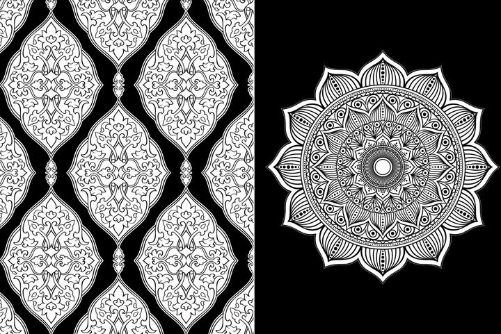 Actual product image Black Edition: Oriental Mandalas - 50 motifs and ornaments from the Arabian Nights a