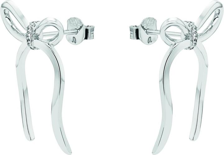 Image du produit Amor Ohrschmuck für Damen, 925 Sterling Silber, Zirkonia synth. | Schleife (Argent 925)