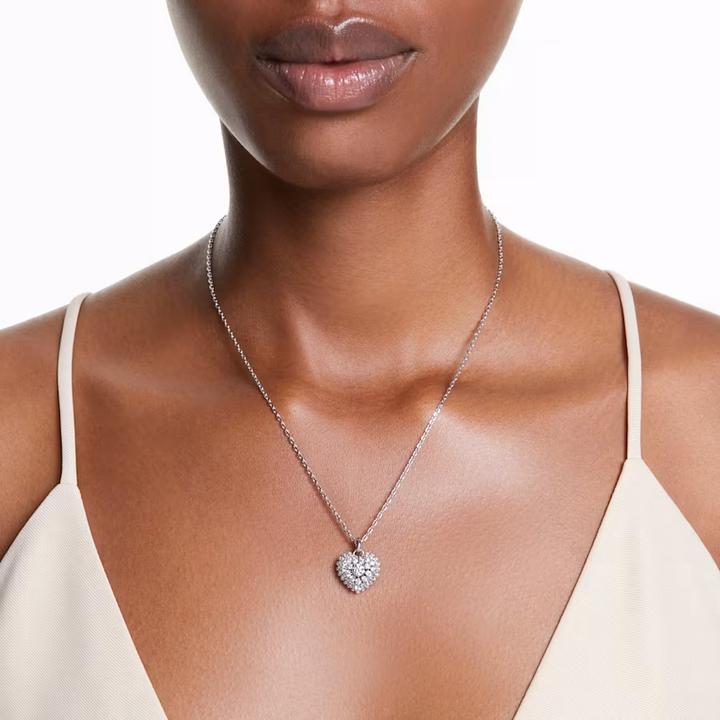 Produktbild Swarovski Hyperbola Halskette Herz Weiss (Swarovski Metall, 38 cm)
