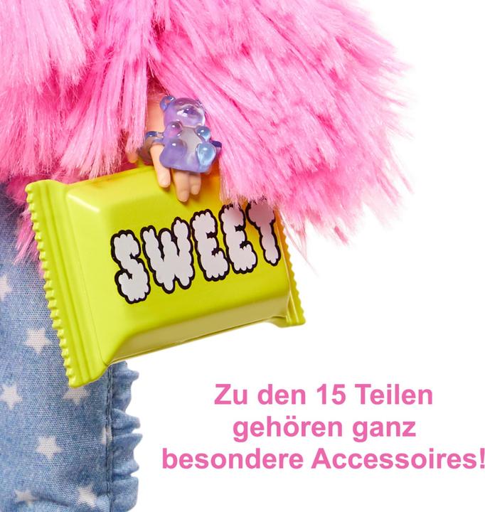 Produktbild Barbie Extra Doll - Flauschige rosa Jacke