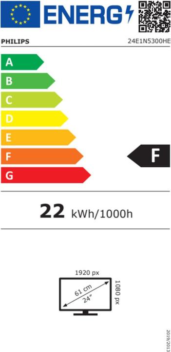 Energie-Label Philips 24E1N5300HE/00 (1920 x 1080 Pixel, 23.80")