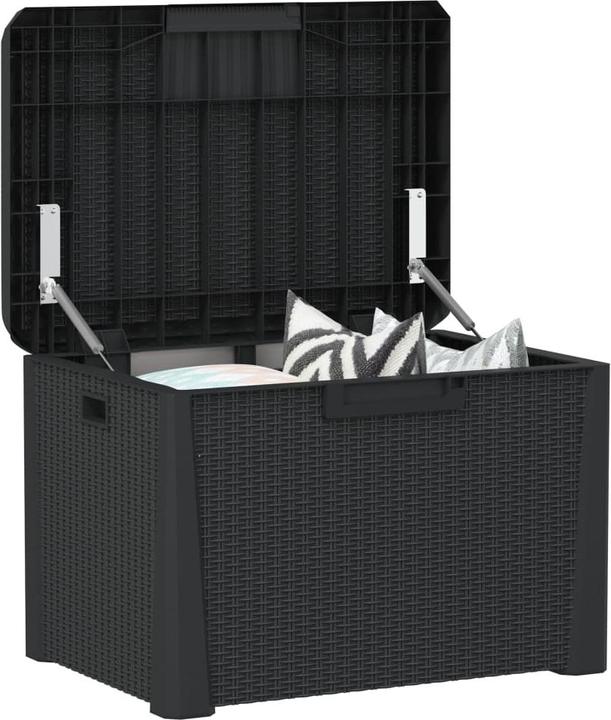 Produktbild VidaXL Gartentruhe Anthrazit 125 L PP,Farbe: Anthrazit,Material