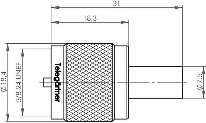 Produktbild Telegärtner UHF-Kabelstecker Crimp G02 crimp/crimp, B0606, G02 (RG-59 B/U)