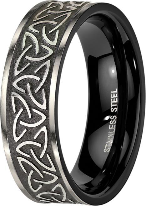 Hollywood Body Jewelry Ring schwarz keltischer Dreifaltigkeitsknoten (ohne Messing, Chirurgenstahl 316L)