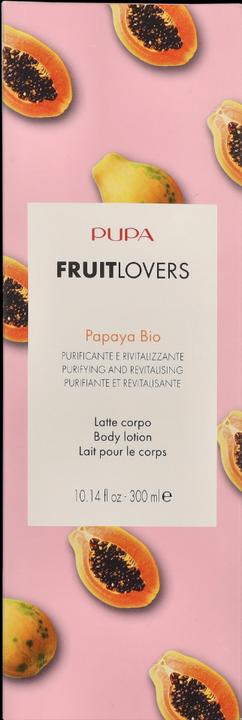 Actual product image Pupa Milano Fruit Lovers - Body Milk 002 - Papaya 300 ml (Body milk, 300 ml)