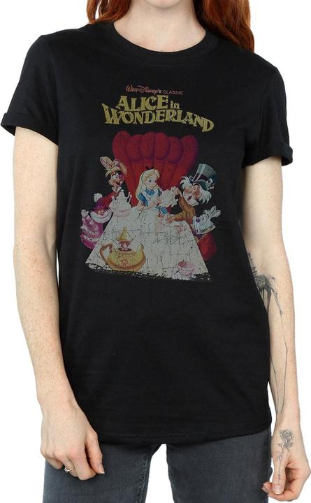 Immagine prodotto Alice In Wonderland T-shirt boyfriend en coton à l'effigie de l'affiche Femmes/Ladies (3XL)
