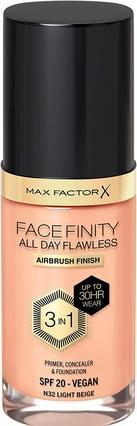 Max Factor All Day Flawless Facefinity 3 in 1 - Long lasting foundation 30 ml 32 Light Beige (32 Light Beige)