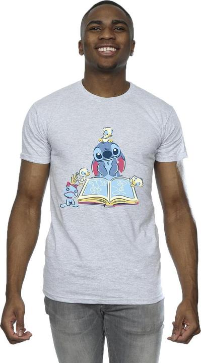 Immagine prodotto Disney Lilo & Stitch Reading A Book Maglietta Uomo (L)