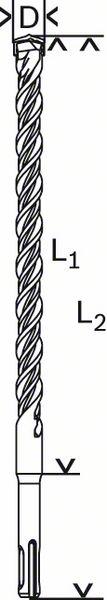 Actual product image Bosch Professional Zubehör Hammer drill bit SDS plus-5, 3 x 50 x 110 mm (3 mm)