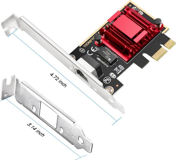 Actual product image Cudy PE25 network card Internal Ethernet (Mini PCI Express)