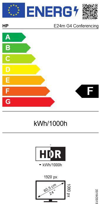 Energie-Label HP DUPLIKAT E24m G4 (1920 x 1080 Pixel, 23.80")