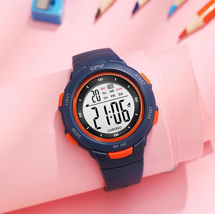 Image du produit VR Shinecon Montre pour enfant affichage digital, modèle Exia bleu marine (Montre numérique)