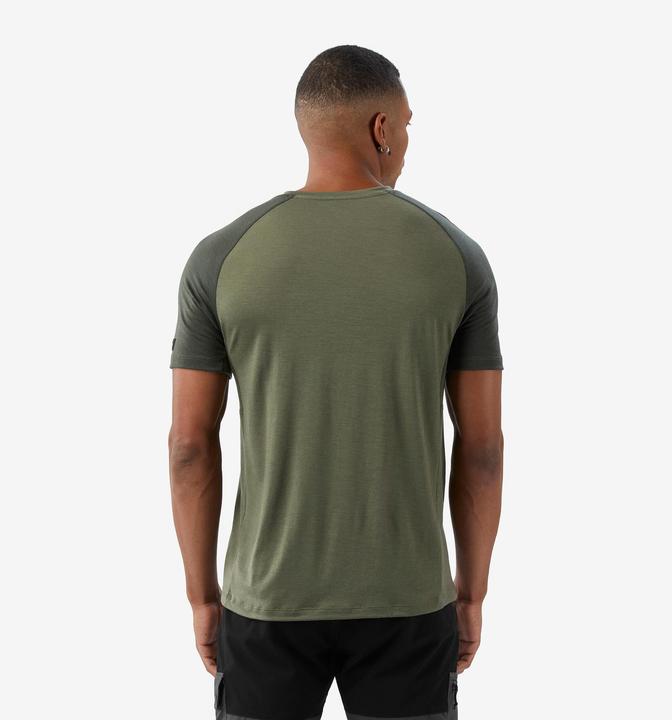 Image du produit Forclaz T-shirt manches courtes en laine mérinos homme, Merino Resist kaki (S)