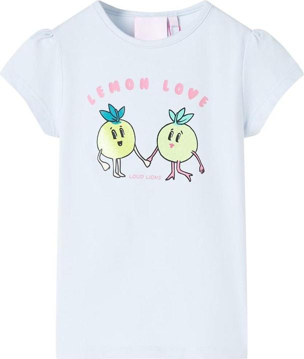 VidaXL Kinder-T-Shirt Hellblau 128,Material: 95 % Baumwolle. 5 (128)