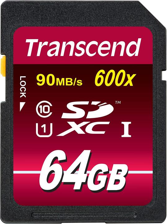 Actual product image Transcend SDXC Ultimate 600x (64 GB, SDXC, U1, UHS-I)