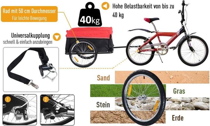 Actual product image Homcom Bicycle trailer