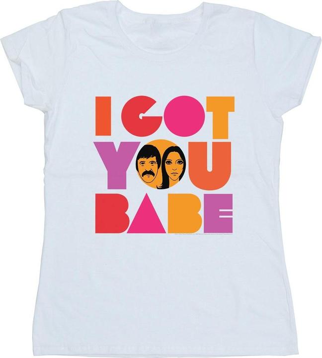 Actual product image Sonny & Cher Womens/Ladies I Got You Cotton T-Shirt (XXL)