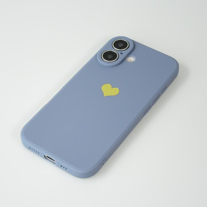 Produktbild PhoneLook Hülle Silikon Mat Herz gold (Apple iPhone 16)