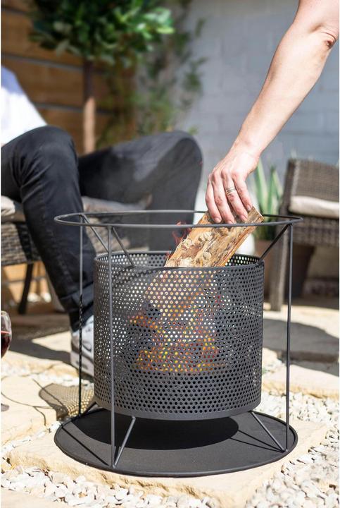 Actual product image La Hacienda Fire Basket Kora Black (44 cm)
