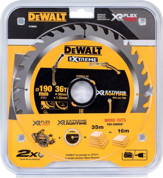 DeWalt Lame de scie circulaire pour scie circulaire portative 190/30mm 36WZ/FZ