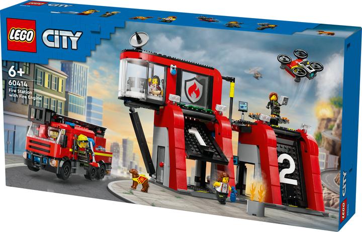 Actual product image LEGO 60414 Fire station with turntable ladder truck (60414, LEGO City)