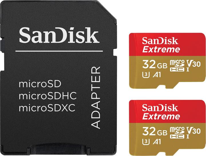 Image du produit SanDisk microSDHC ActionSC 32GB 2x Extr.100MB (32 Go, microSDHC, U3, UHS-I)