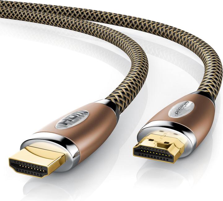 Produktbild Primewire HDMI Kabel 2.0b - 4k Ultra HD 2160p - 3D - Nylonummantelung - Vollmetall Stecker - 3 fach geschirmt (10 m, HDMI)