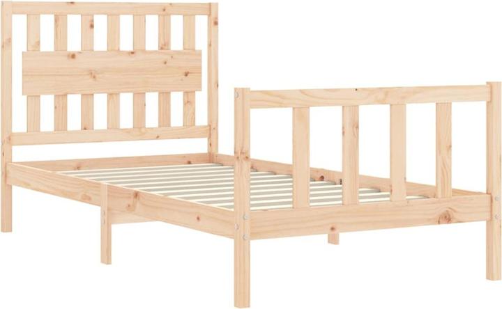 Actual product image VidaXL Massivholzbett mit Kopfteil 100x200 cm (100 x 200 cm)