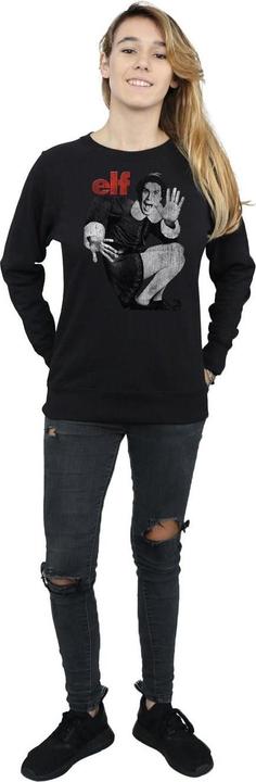 Actual product image Elf Womens/Ladies Mono Distressed Poster Sweatshirt (S)