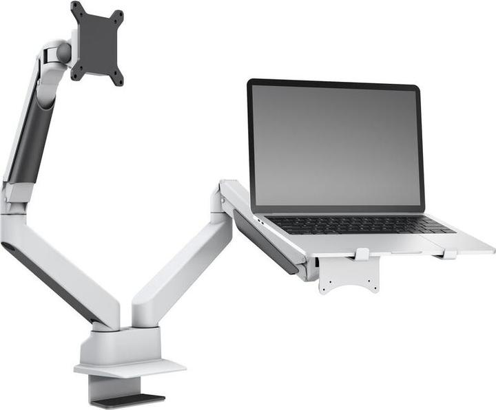 Produktbild Multibrackets Monitorhalter Duo 32", Alum., weiss, rotierbar 90° (Tisch, 32")