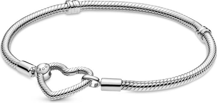 Pandora Moments Heart Closure Snake Chain Armband