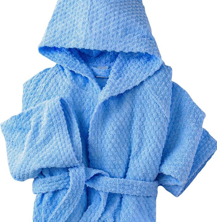 Produktbild Casativo Bademantel mit Wabendesign, unisex, Hellblau, M (M)