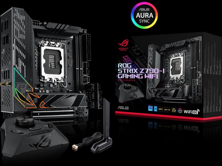 Actual product image ASUS ROG STRIX Z790-I GAMING WIFI (LGA 1700, Intel Z790, Mini-ITX)